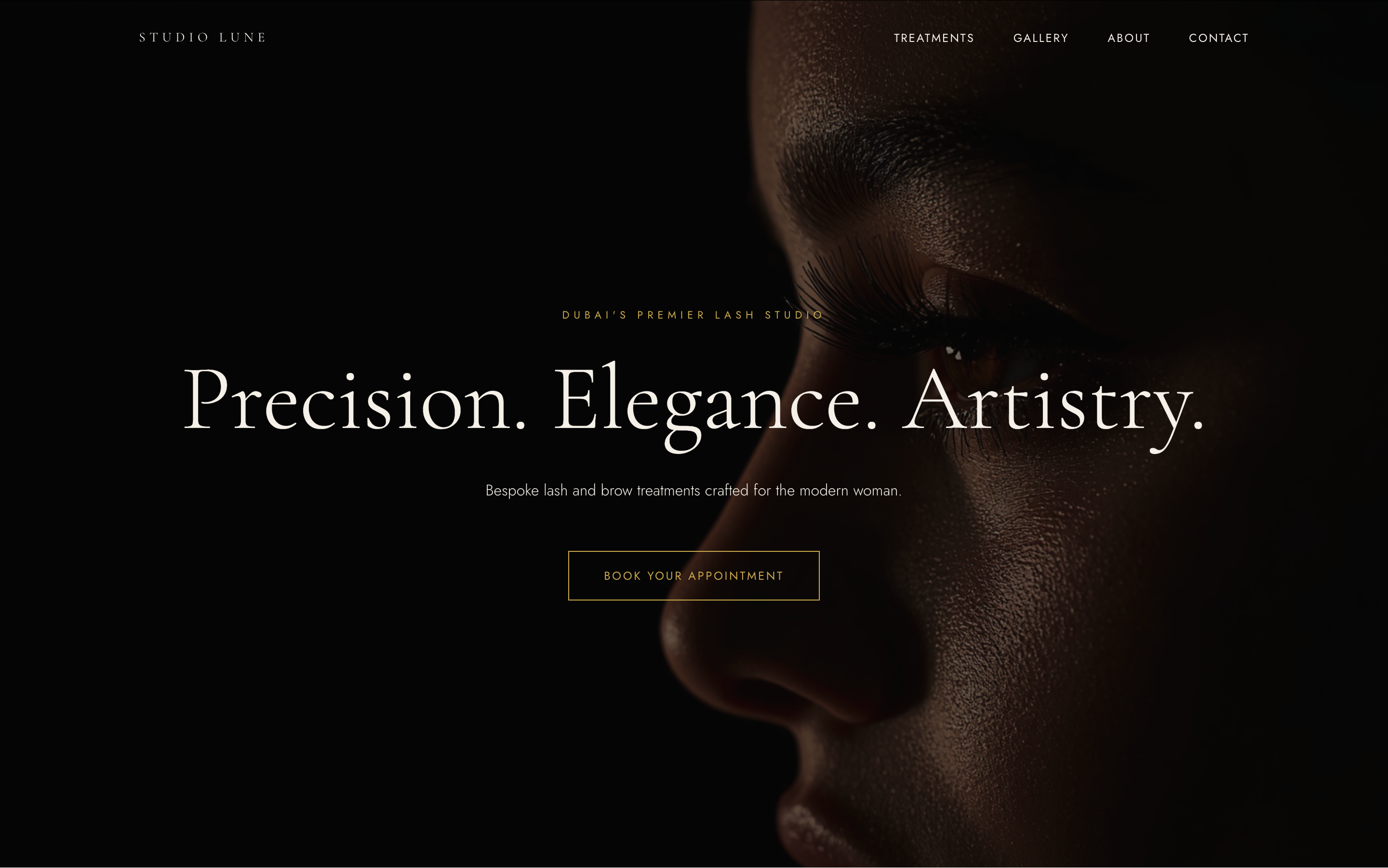 Live preview of the Studio Lune project inside the client portal